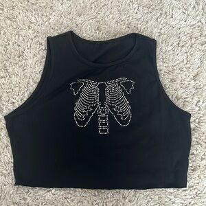 BEDAZZLED SKELETAL TANK